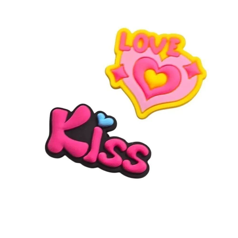 Jibbitz Style Shoe Charm Kiss and Love